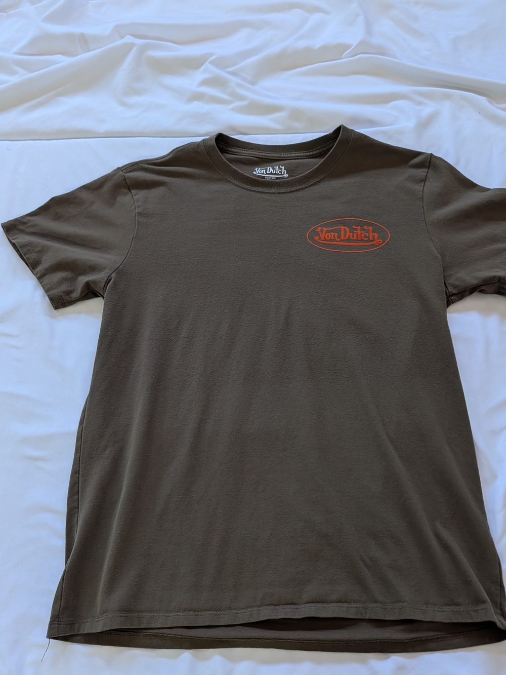 Von Dutch Men’s Brown Logo T-Shirt
